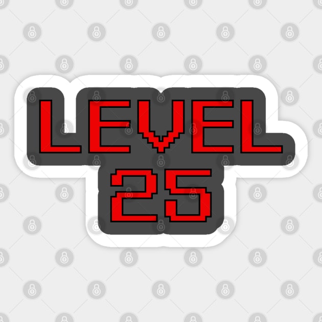Level 25 Sticker by Spatski